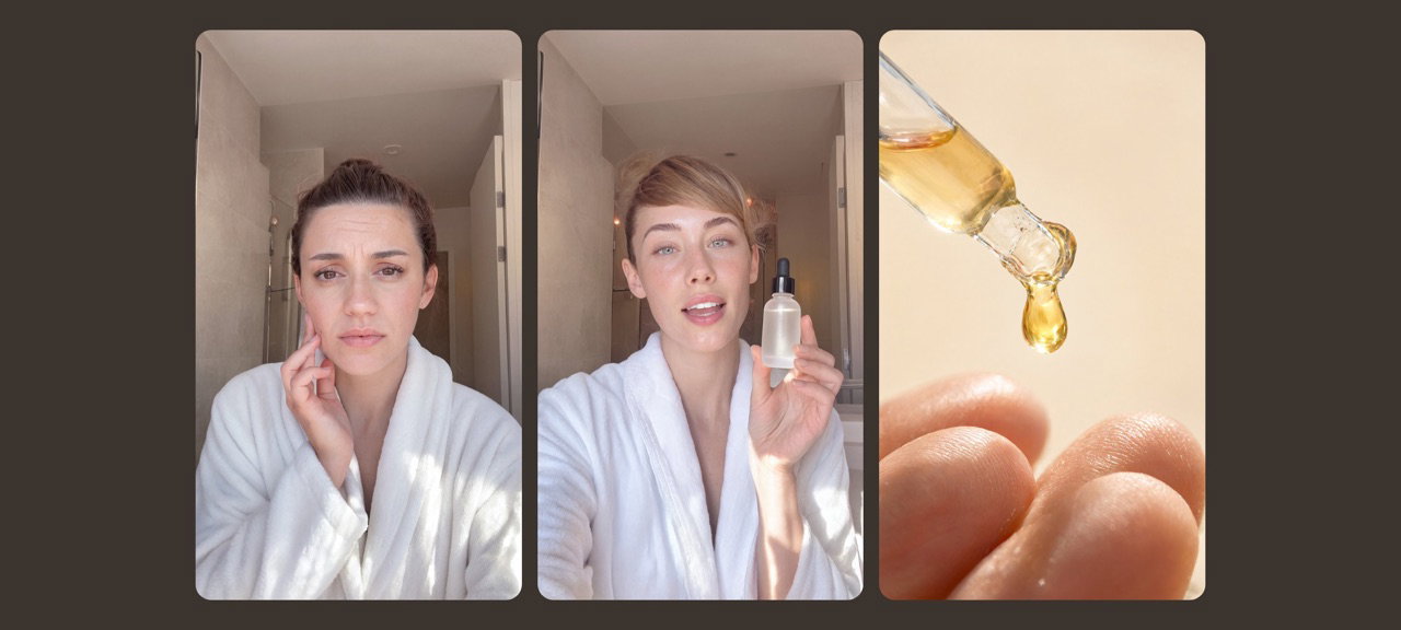 Three openings for the same serum ad